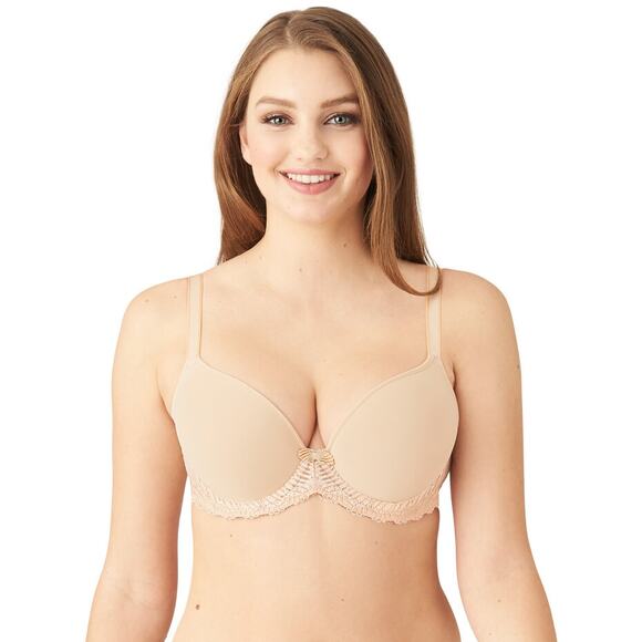 Wacoal Sand Color La Femme Underwire Full Coverage T-Shirt Bra Size 34D - Picture 1 of 5